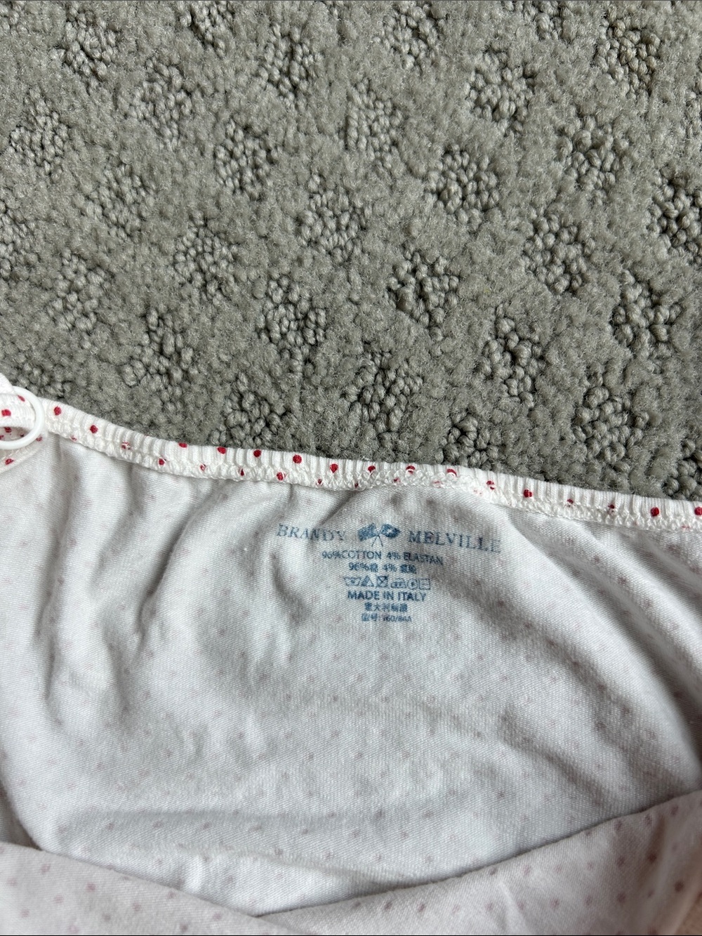 White Polka dot brandy Melville top - Picture 3 of 3